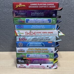 Lot of 11 Jumbo Kids Playing Cards Spider-Man , Paw Patrol, Superheroes, LOL